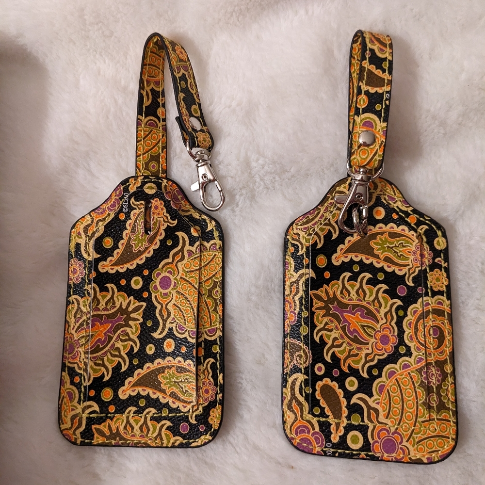 Sydney Love Paisley Print Luggage Tag Set